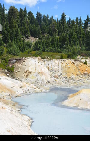 Geothermische Gebiet in Lassen Volcanic Nationalpark in Kalifornien Stockfoto