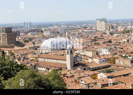 Luftaufnahme von Brescia in Norditalien Stockfoto