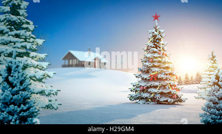 Computer generierte Hintergrundbild mit Weihnachtsthema. Stockfoto