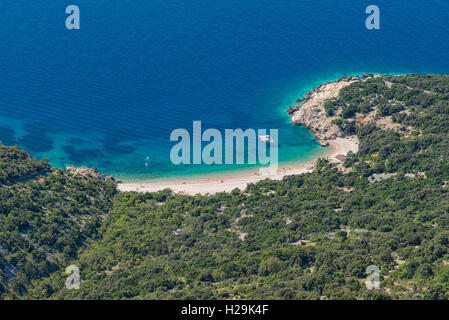 Lubenice Strand in Insel Cres, Kroatien Stockfoto