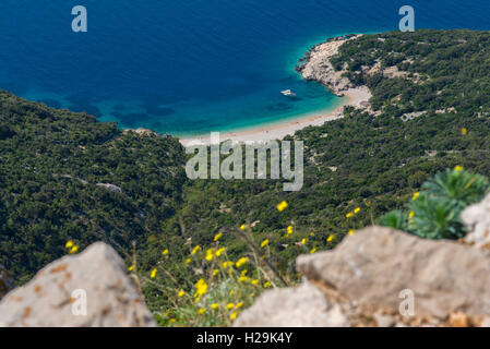 Lubenice Strand in Insel Cres, Kroatien Stockfoto