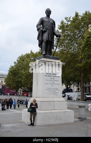 Major-General Sir Henry Havelock, Statue am Trafalgar Square in London. Stockfoto