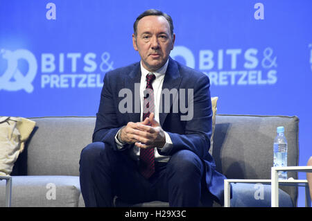 München, Deutschland. 25. September 2016. Kevin Spacey besucht Gründer-Festival "Bits und Brez ' n" 2016 im ICM International Congress Center am 25. September 2016 in München. | Verwendung Weltweit/Picture Alliance Credit: Dpa/Alamy Live-Nachrichten Stockfoto