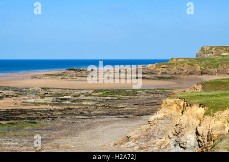 Crooklets Strand von Bude in North Cornwall, England, UK Stockfoto