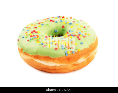 Donut mit Streuseln isoliert auf weißem Hintergrund Stockfoto