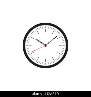 Uhr-Symbol flache Bauweise isoliert Vektor-illustration Stock Vektor