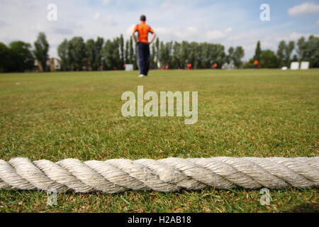 Cricket generische Grenze Seil Foto von Tony Henshaw Stockfoto