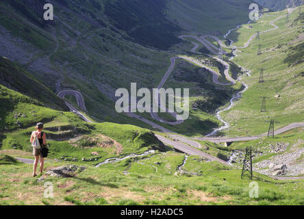 Der spektakuläre Transfagarasan-Autobahn im Fagaras Gebirge in Siebenbürgen, Rumänien, Osteuropa Stockfoto