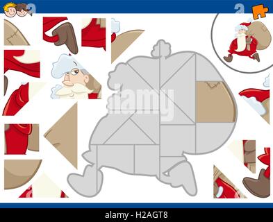 Puzzle mit Santa claus Stock Vektor