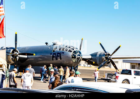 Die einzige Boeing b-29 Superfortress "FIFI" im Modesto California City airport Stockfoto