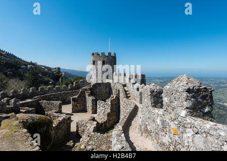 Castelo Dos Mouros, Burg der Mauren, Sintra, Portugal Stockfoto