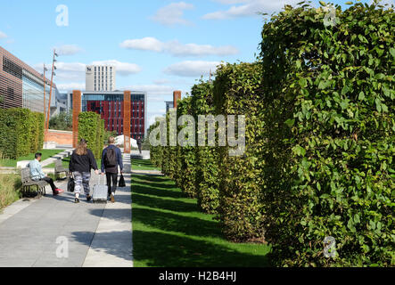 Eastside Stadtpark am Millennium Point, Birmingham, UK Stockfoto