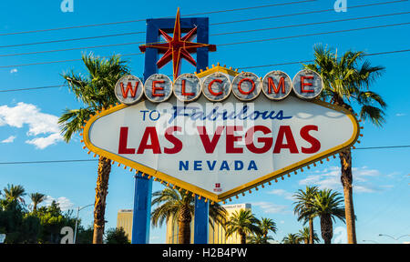 Zeichen, Willkommen im fabelhaften Las Vegas, Las Vegas Strip, Las Vegas, Nevada, USA Stockfoto