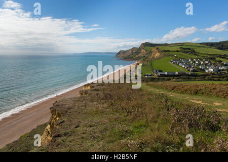 South West Coast Path Eype Dorset England uk Jurassic Küste südlich von Bridport und in der Nähe von West Bay Stockfoto