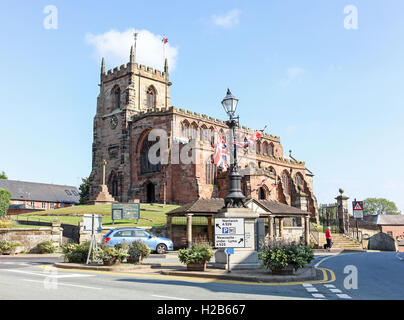 Pfarrkirche St. Jakob der große in der Mitte des Dorfes Audlem Cheshire England UK Stockfoto