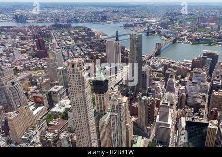 Eine Luftaufnahme von New York City. Stockfoto