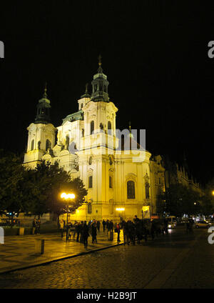 St.-Nikolaus-Kirche, Kirche der Sv Mikulas, Altstädter Ring, Staroměstská Namesti, Prag, Tschechische Republik Stockfoto