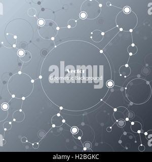 Geometrische Muster mit Linien und Punkten. Stock Vektor