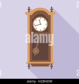 Alten digitalen Vektor Einstempeln Holzmöbel, über lila Hintergrund, flachen Stil Stock Vektor
