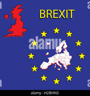 Brexit Coneptual Abbildung Stockfoto