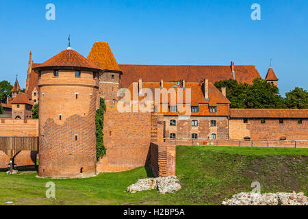 Malerische Sommer Blick auf Schloss Marienburg in Pommern Polen Stockfoto