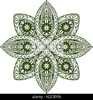 Mandala zu skizzieren. Dekorative Runde Ornament. Vektor-illustration Stock Vektor