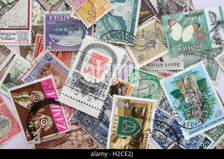 Commonwealth British Empire Briefmarken, Briefmarken, Briefmarken sammeln Hobby Bhz Stockfoto