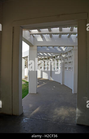 Die 1930er Jahre Denkmal in Dealey Plaza in Dallas Texas, das erinnert an die Gründung von Dallas und ist der Ort der Ermordung von John F Kennedy. Stockfoto