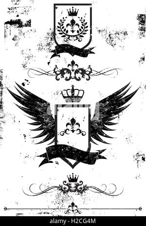 Royal Design Elemente Royal Design-Elemente über einen abstrakten Hintergrund. Stock Vektor