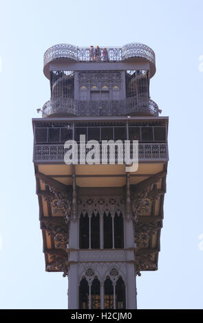 Closeup Elevador de Santa Justa Lissabon Portugal Stockfoto