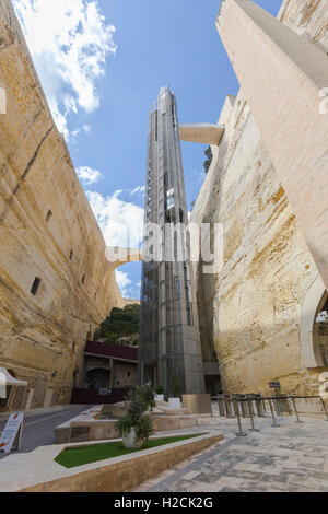 Obere Barrakka Lift, Valletta, Malta Stockfoto