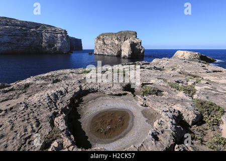 Fungus Rock, Dwejra Bay, Gozo, Malta Stockfoto