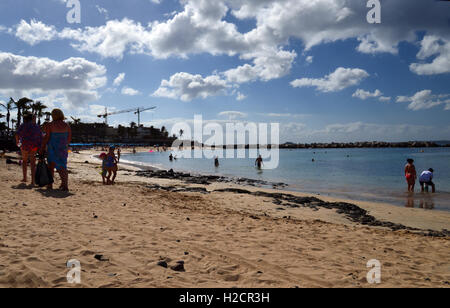 Flamingo Strand Playa Blanca Lanzarote Kanarische Inseln Stockfoto