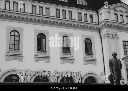 Der Hauptbahnhof von Stockholm in s/w, Schweden Stockfoto