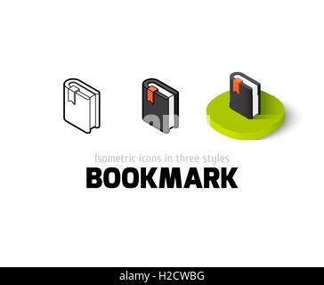 Bookmark-Icon im anderen Stil Stock Vektor