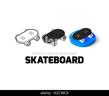 Skateboard-Symbol im anderen Stil Stock Vektor