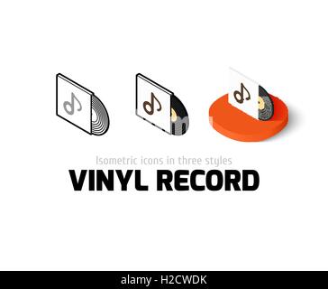 Vinyl Aufnahmesymbol im anderen Stil Stock Vektor
