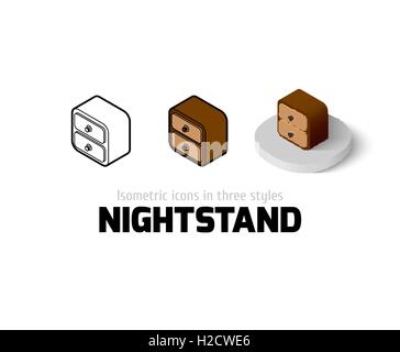 Nachttisch-Symbol im anderen Stil Stock Vektor