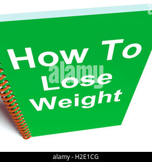 How to Lose Weight auf Notebook zeigt Strategie für Weight loss Stockfoto