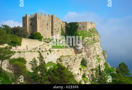 Venus Schloss, Erice, Sizilien, Italien Stockfoto