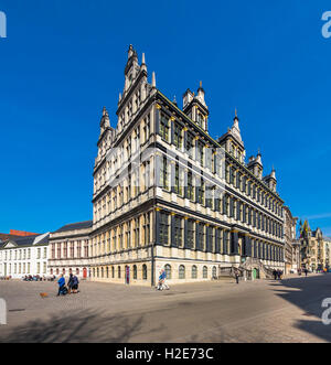 Fassade des Stadthuis, Rathaus, Gent, Flandern, Belgien Stockfoto