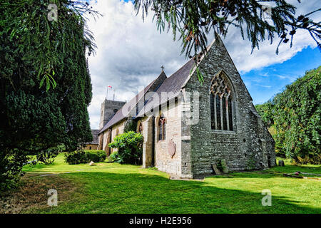 Die Kirche St Mary the Virgin in Eardisland, Herefordshire Stockfoto