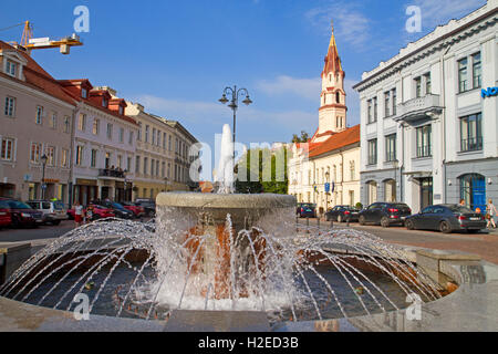 Rathausplatz in Vilnius Stockfoto