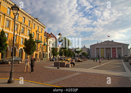 Rathausplatz in Vilnius Stockfoto