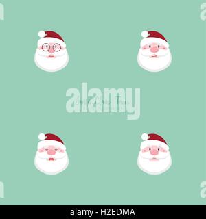 Niedliche Weihnachtsmann Gesicht Stock Vektor