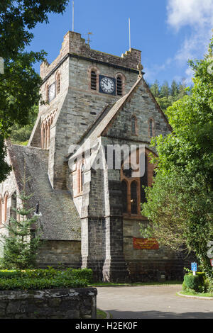 St. Marien Kirche, Betws-y-Coed Baujahr 1873 eine aktive anglikanische Pfarrkirche der Kirche in Wales Stockfoto