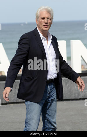 San Sebastian, Spanien. 24. Sep, 2016. Richard Gere in der "Time Out Of Mind" Photocall auf der 64. internationalen Filmfestival von San Sebastián am 24. September 2016 in San Sebastian, Spanien. | Verwendung Weltweit © Dpa/Alamy Live-Nachrichten Stockfoto