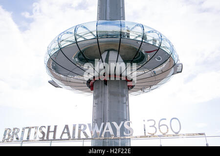 Seine königliche Hoheit Prinz Philip besuchen i360 British Airways, Brighton, Kingsway, East Sussex, UK. 28. Oktober 2016 Stockfoto