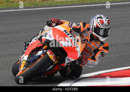 Kuala Lumpur, Malaysia. 28. Oktober 2016. Hiroshi Aoyama Japans und Repsol Honda Team in Aktion während des freien Trainings während der MotoGP in der MotoGP von Malaysia - Sepang Circuit am 28. Oktober 2016 in Kuala Lumpur, Malaysia.                                ROMA, Italien - 30 Oktober: Simone Inzaghi Head Coach von Lazio Gesten während der Serie A Spiel zwischen SS Lazio und Sassuolo im Stadio Olimpico am 30. Oktober 2016 in Rom, Italien.  Bildnachweis: Marco Iorio/Alamy Live-Nachrichten Stockfoto