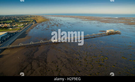 Aerial View of Southport Pier nach der airshow Stockfoto